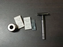 Maquinilla de afeitar de doble filo, maquinilla de afeitar de doble filo con 10 cuchillas de afeitar, Premium Wet, clásica, de Metal, se adapta a todas las cuchillas de afeitar estándar