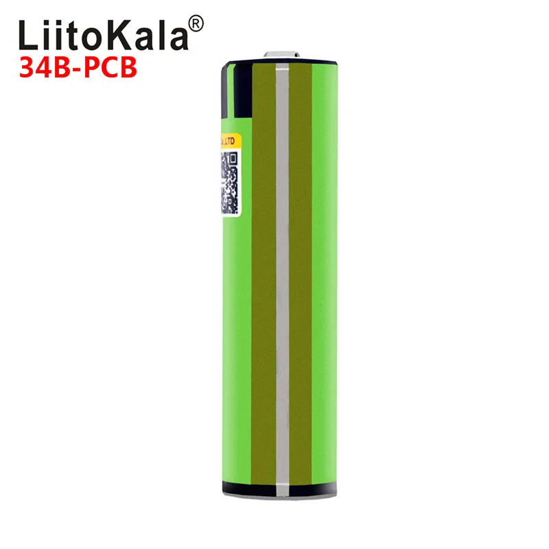 Защищенный от LiitoKala NCR18650B 18650 перезаряжаемый аккумулятор 3400 мАч с 3,7 в для фонариков