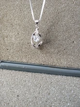 NEHZY-collar de plata de ley 925 para mujer, colgante simple retro de circonita de cristal de alta calidad, 45CM de largo