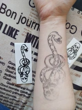 5 piezas mortífaga marca oscura maquillaje tatuajes pegatinas Cosplay accesorios y baile fiesta danza brazo arte