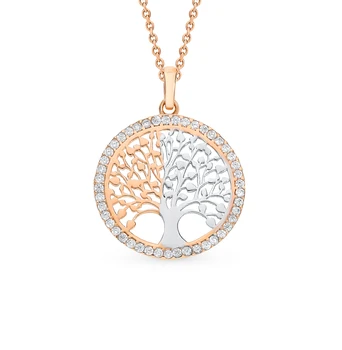 

Gold pendant with cubic zirconia sunlight sample 585