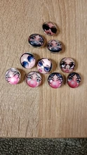 Botones a presión de 18mm para cara de niña, 10 Uds. Redondas mixtas, foto de cristal, cabujón, estilo para pulseras a presión de 18mm, regalo de joyería
