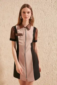 

Trendyol Leather Detail Dress TWOSS20EL0484