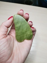 Rodillo de Jade para masaje Facial, masajeador verde de piedra Natural, levantamiento de cuello y cara, herramientas de cuidado de la piel, 2 uds.