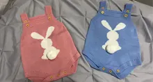 Monos de punto para bebé recién nacido, diseño de conejo Adorable, Onsie divertida, prendas de vestir exteriores de otoño y primavera