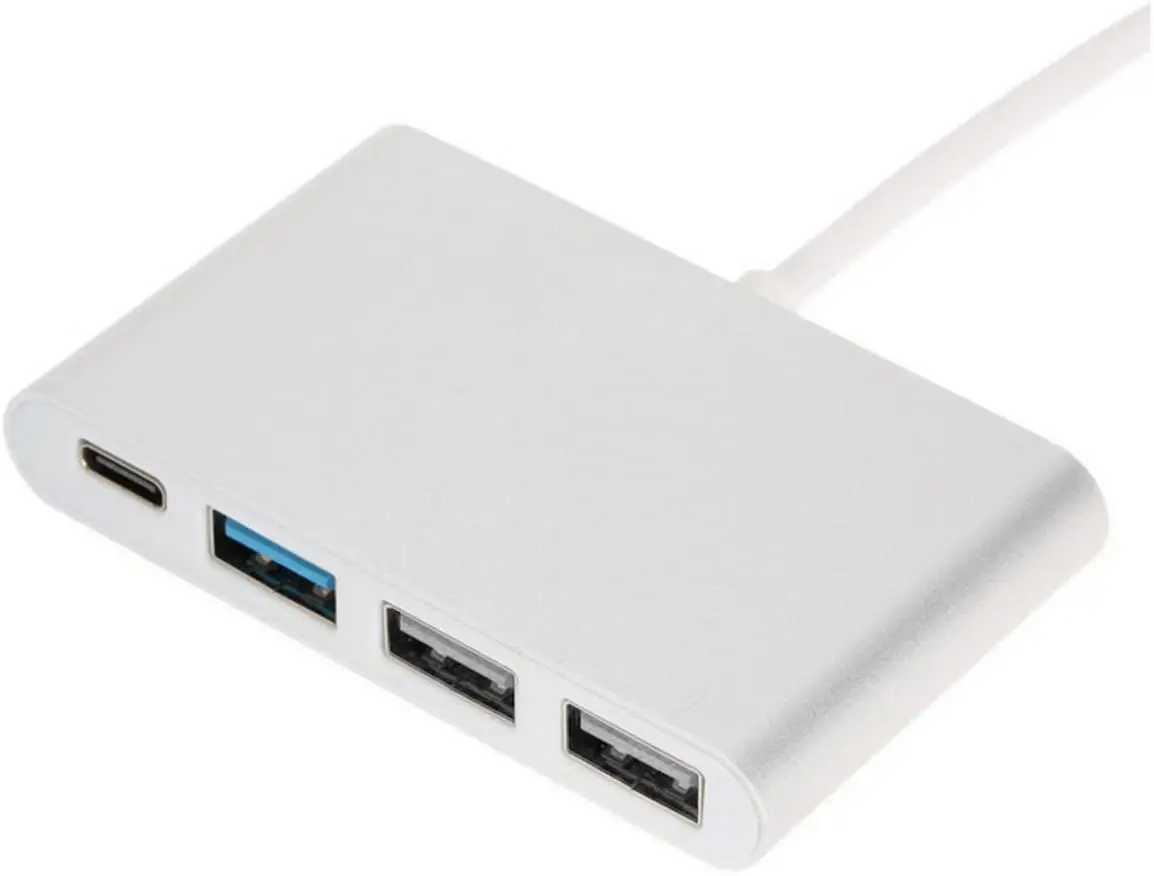 USB-C многопортовый 3-портовый концентратор с блоком питания PD подходит для ПК