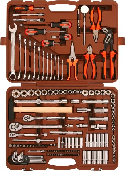 Универсальный набор инструмента Ombra OMT150S18, 1/4", 3/8" и 1/2"DR, 150 предметов