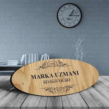 

Personalized Professional Brand Specialist Wood Oval Table İsimliği - 2