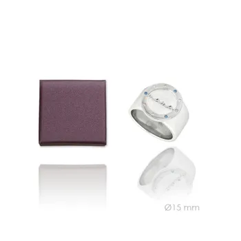 

Ring Silver Wide Pearl Mom Zircons Colors