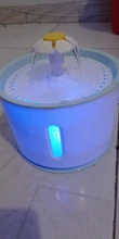 Fuente de agua automática para gato, alimentador de mascota de 2,4 l con LED eléctrico, USB, bebedero silencioso, tazón de beber para mascotas, dispensador