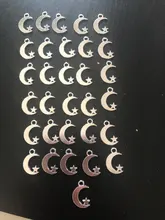Lote de 20 Uds. De abalorios de Luna antigua, de plata, de Ángel, accesorios de joyería, abalorios de estrella y Luna DIY, venta al por mayor