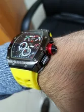 Reloj deportivo con esfera grande para hombre, cronógrafo de cuarzo, militar, dorado, de lujo, Hip-Hop