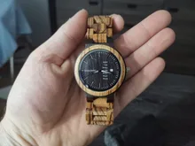 BOBO BIRD-reloj analógico de madera para hombre, accesorio de pulsera resistente al agua con indicador de fecha y calendario, complemento masculino de marca de lujo con diseño moderno e informal, perfecto para regalo