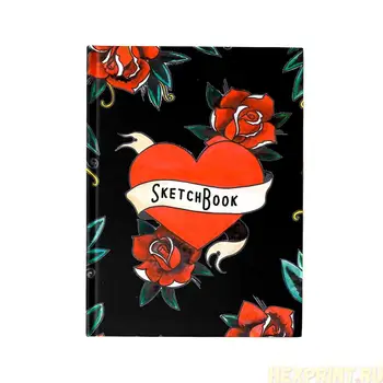 

Sketchbook A5 "heart" on an elastic band 80 liters.