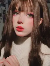 MSIWIGS-pelucas con flequillo para mujer, postizo largo de color marrón, resistente al calor, pelo sintético gris, estilo africano y americano