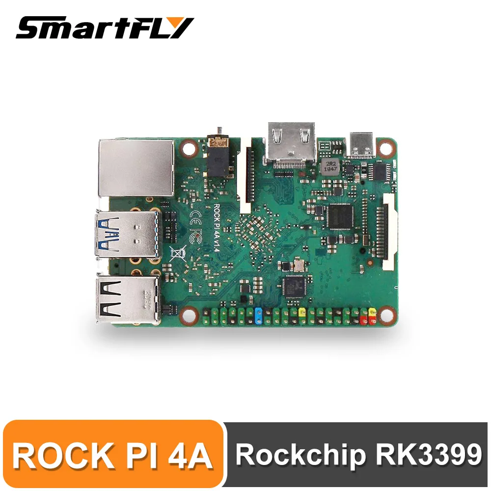 ROCK PI 4A V1.4 Rockchip RK3399 ARM Cortex шесть ядер SBC/одноплатный компьютер совместим с официальным дисплеем Raspberry Pi