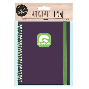 

Libreta Baggy cinta lateral morado