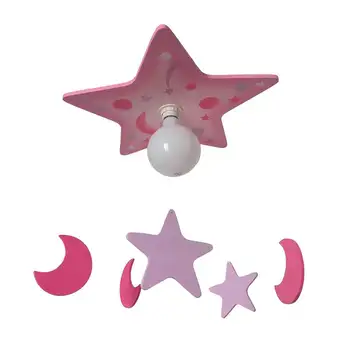 

Pendant lamp Stars moons pink