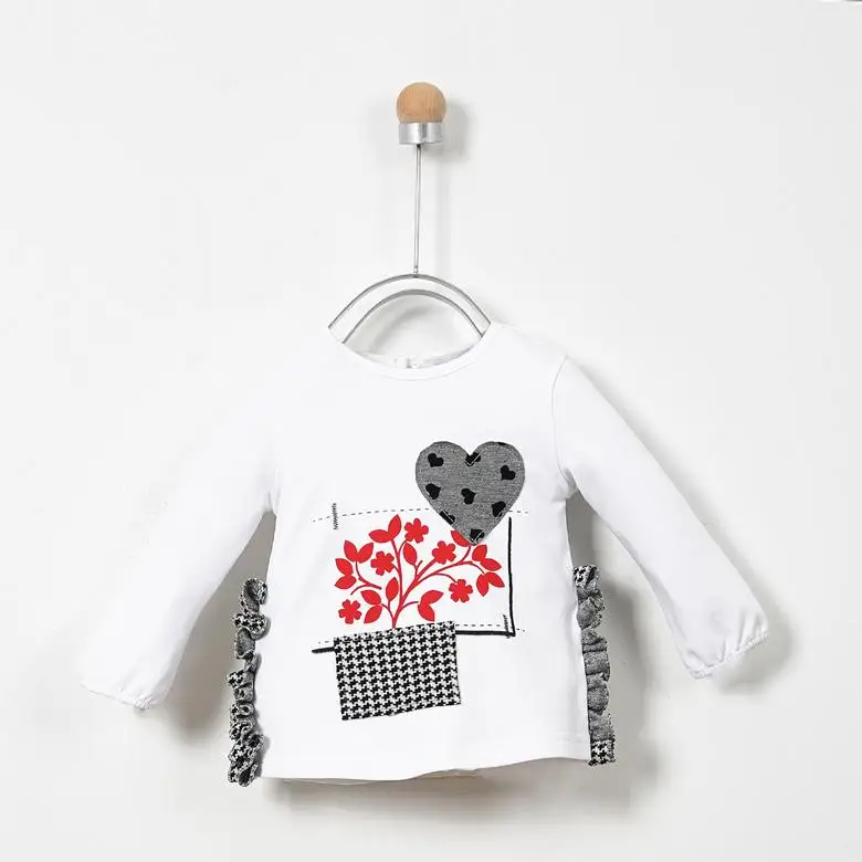 Poncho White Sweat Hoodies Girls Tree and Heart Fashion Trend - Цвет: Розовый