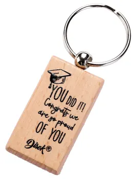 

Lot 18 keyholders Wood "YOU DID IT" rankings-Details and gifts for guest wedding, Holy Communion, birthday parties