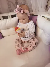 Conjunto de ropa para niñas pequeñas, Tops de manga larga con letras para recién nacidos, pantalones informales con estampado, diadema, trajes para niños pequeños