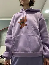 Hooded Sweatshirt Dog-Print Female Oversized Cute Winter Womens for Itself Harajuku