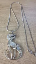 Long-Necklaces Cat-Pendant Opal-Stone Gifts Girl Jewelry Animal SINLEERY Women Cute 