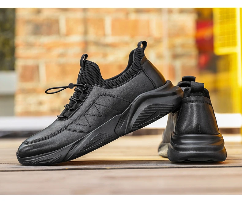 CAMEL zapatillas de deporte transpirables para hombre, zapatos deportivos  de piel de vaca, ligeros, color negro| | - AliExpress