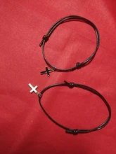 2 unidades/lote de pulseras cruzadas para parejas, brazalete con abalorios de Color blanco y negro, regalo para amantes de los amigos, joyería hecha a mano