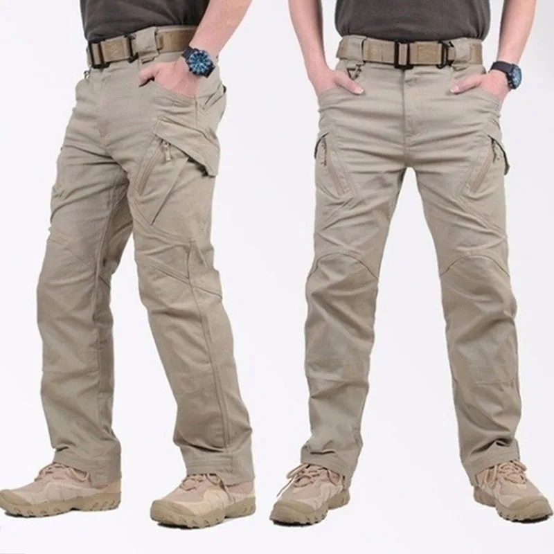 New Mens Tactical Pants Casual Multiple Pocket Elasticity Military Urban Commuter Tacitcal Trousers Men Slim Fat Cargo Pant 5XL | Мужская