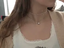 SUMENG-gargantilla de perlas Kpop para mujer, collar bonito de doble capa, colgante de cadena para mujer, regalo para niñas, joyería 2021