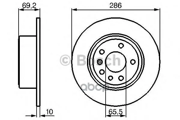 Диск Тормозной Задний Opel Vectra B, Saab 9-3 0986478436 Bosch арт. 0986478436