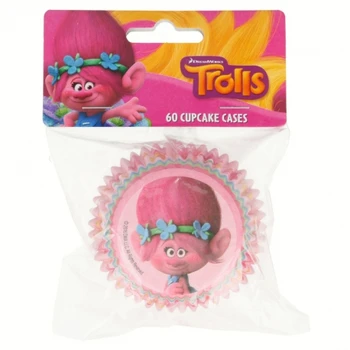 

SET 60 caps for standard CUPCAKES in TROLLS BAKERY bag