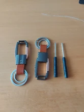 QOONG-Llavero de cuero genuino para hombre, de aleación de alta calidad, bolso colgante, elegante, de negocios, coche, llavero con anilla, soporte, joyería Y58, 2021