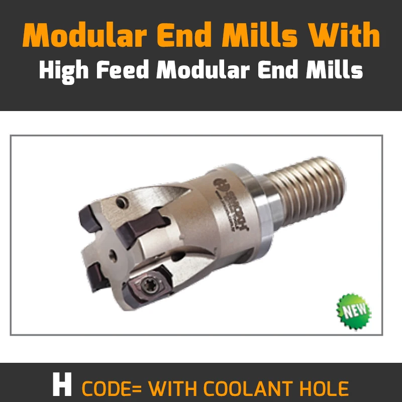 

MHT EN10 D20 M10 L30 Z03 H-WITH COOLANT HOLE Modular End Mills With Changeable Insert