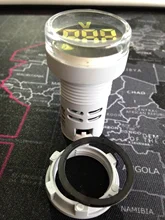 Mini voltímetro Digital redondo de 22mm, medidor de voltaje de CA 12-500V, Monitor de potencia, indicador LED, lámpara piloto, bricolaje