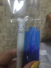 1 + 10 unids/set Panda magia Gel borrable pluma 0,35mm tinta azul y negra recambios Rod la escritura papelería bolígrafo de tinta de Gel