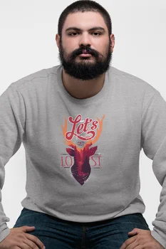 

Angemiel Wear Lets Get Lost Deer Gray Men 'S Sweatshirt