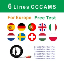 1 год Европа cccams 6 линий Испания cccams cline для Португалия Германия Польша в рецептор спутниковый ТВ приемник