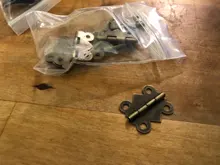 NAIERDI-Mini bisagras de mariposa para puerta, oro, plata, bronce gabinete, cajón, joyería, decoración, bisagra para muebles, 10 Uds.