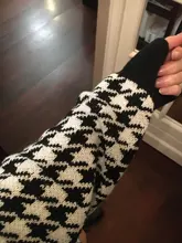 FSDA-suéter de manga larga con cuello de pico para mujer, cárdigan negro con botones y pata de gallo, de punto, holgado, de gran tamaño, informal, otoño e invierno, 2020