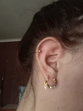 CANNER-pendientes de Aro para la oreja de Plata de Ley 925, joyería elegante de circonia cúbica púrpura, con flores de cristal, para mujeres