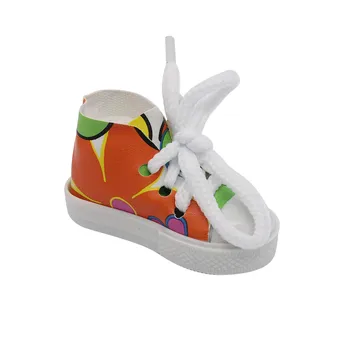 

Ar1049 sneakers with laces for a keychain 7*3,5*4 cm (white-yellow)