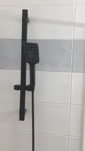 Sliding-Bar Shower-Bar Wall-Mounted Adjustable Minimalist-Style Black 3-Function High-Quality