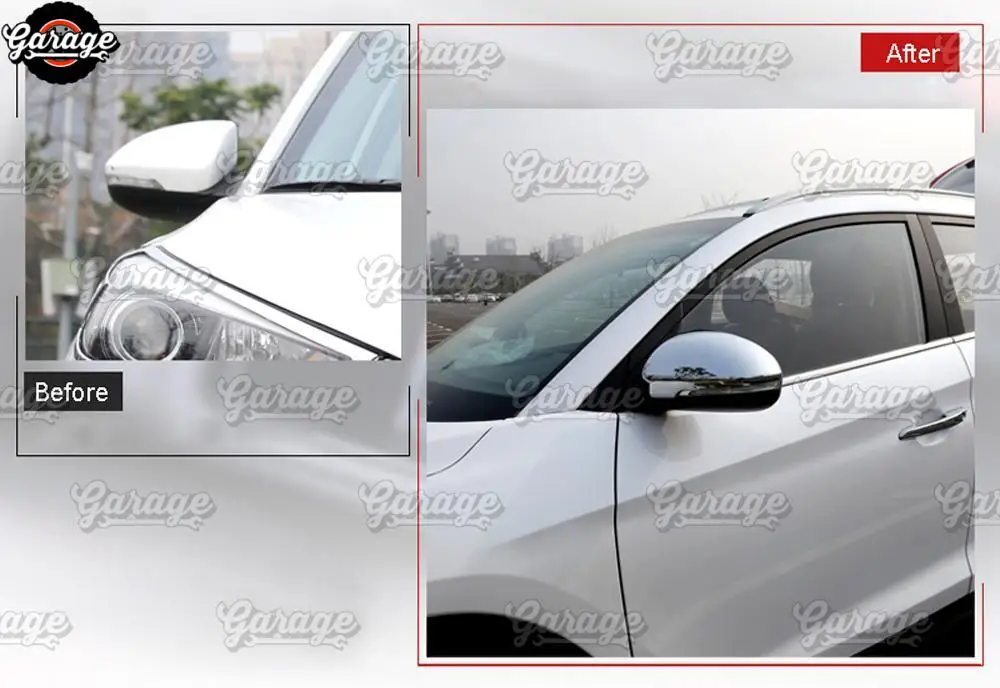 Накладки на зеркала для hyundai Tucson- ABS пластик литье 1 комплект/2 шт. украшения для автомобиля Стайлинг