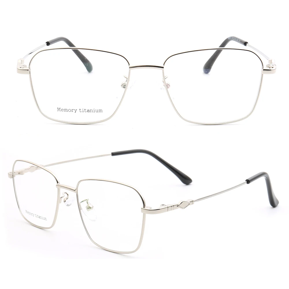 Classic Men Square Eyeglass Frames Women Metal Optical Glasses Frames