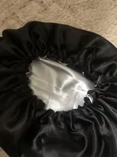 Gorro de satén Reversible para el pelo, doble capa, ajustable, para dormir por la noche, para rizos, Accesorios para peinados