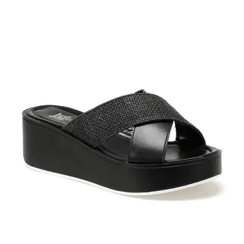 

FLO DS20019 Black Women 'S Wedges Slippers Miss F