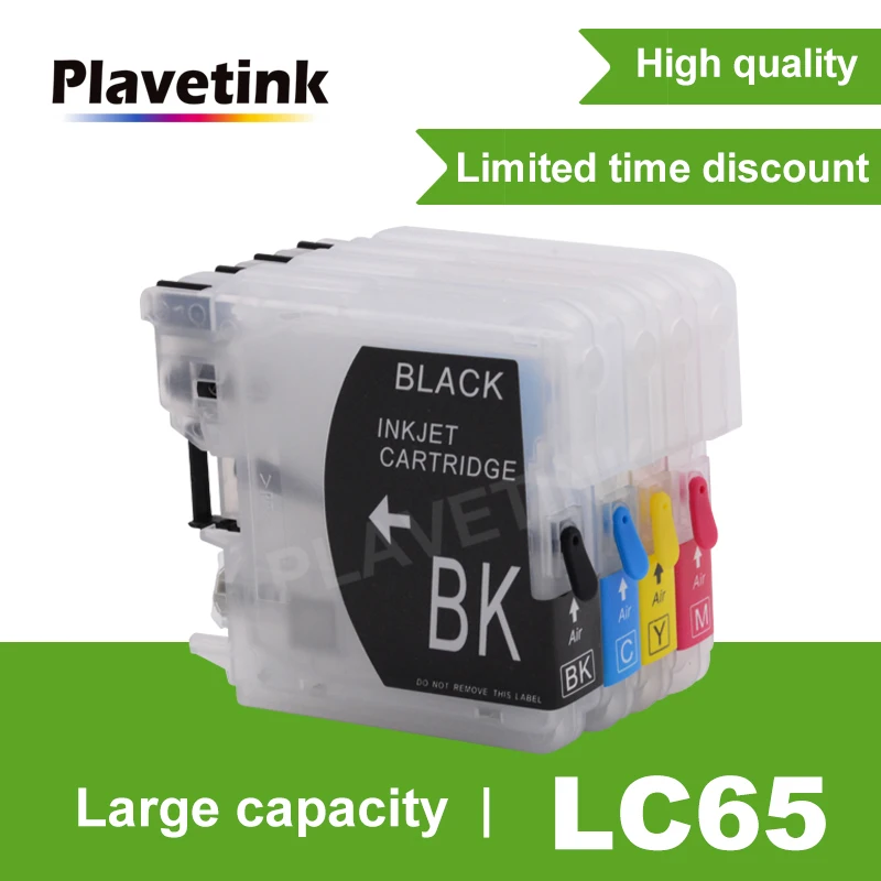 Чернильный картридж для принтера Plavetink LC 65 16 38 61 67 980 990 1100 Brother LC65 XL Φ 145C 165C 185C 195C 197C