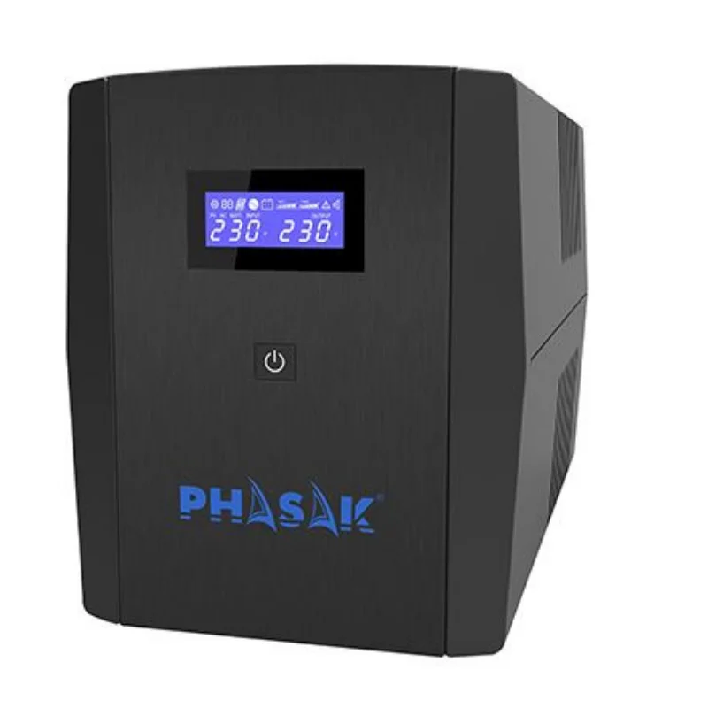 PHASAK PH 7315, 1560VA, 900W, interactive, AVR, 4 SCHUKO plugs, management Software, smart, Rj45 line protection